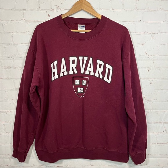 Gildan Other - Vintage Harvard University Sweatshirt Mens Large Crew Neck Logo Long Sleeve